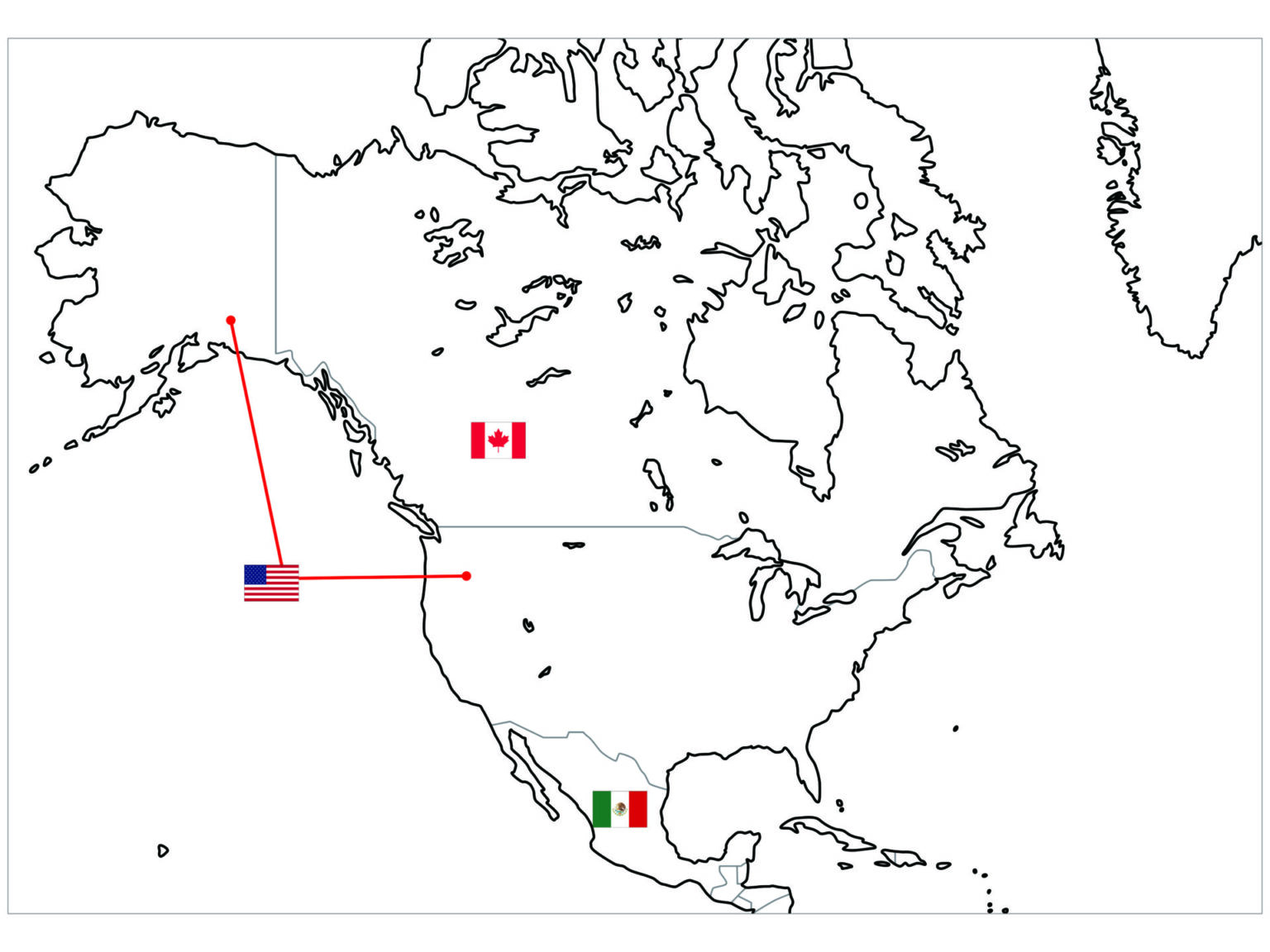 世界の国旗の色【北アメリカ】